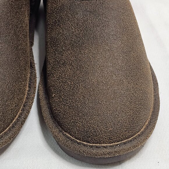 Bearpaw Boshie Chestnut Brown Distressed Fuzzy Lined Boots Women's Size 10 NEW - Picture 3 of 12